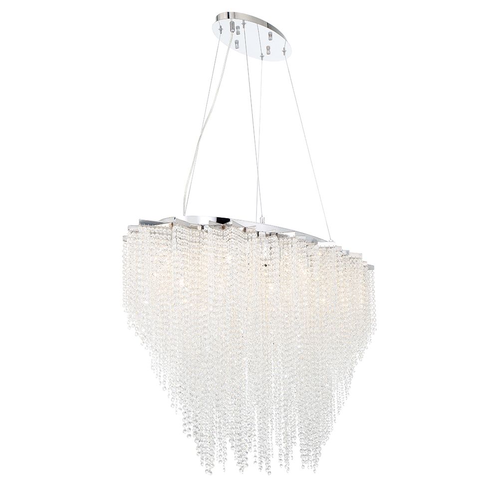 Image 2 Eurofase Cohen 28 In. x 21 In. Chandelier in Chrome more views