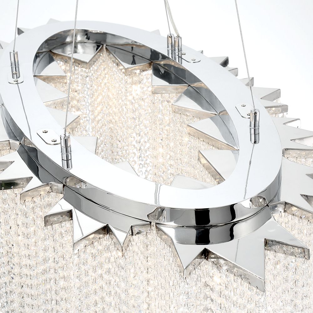 Image 3 Eurofase Cohen 28 In. x 21 In. Chandelier in Chrome more views