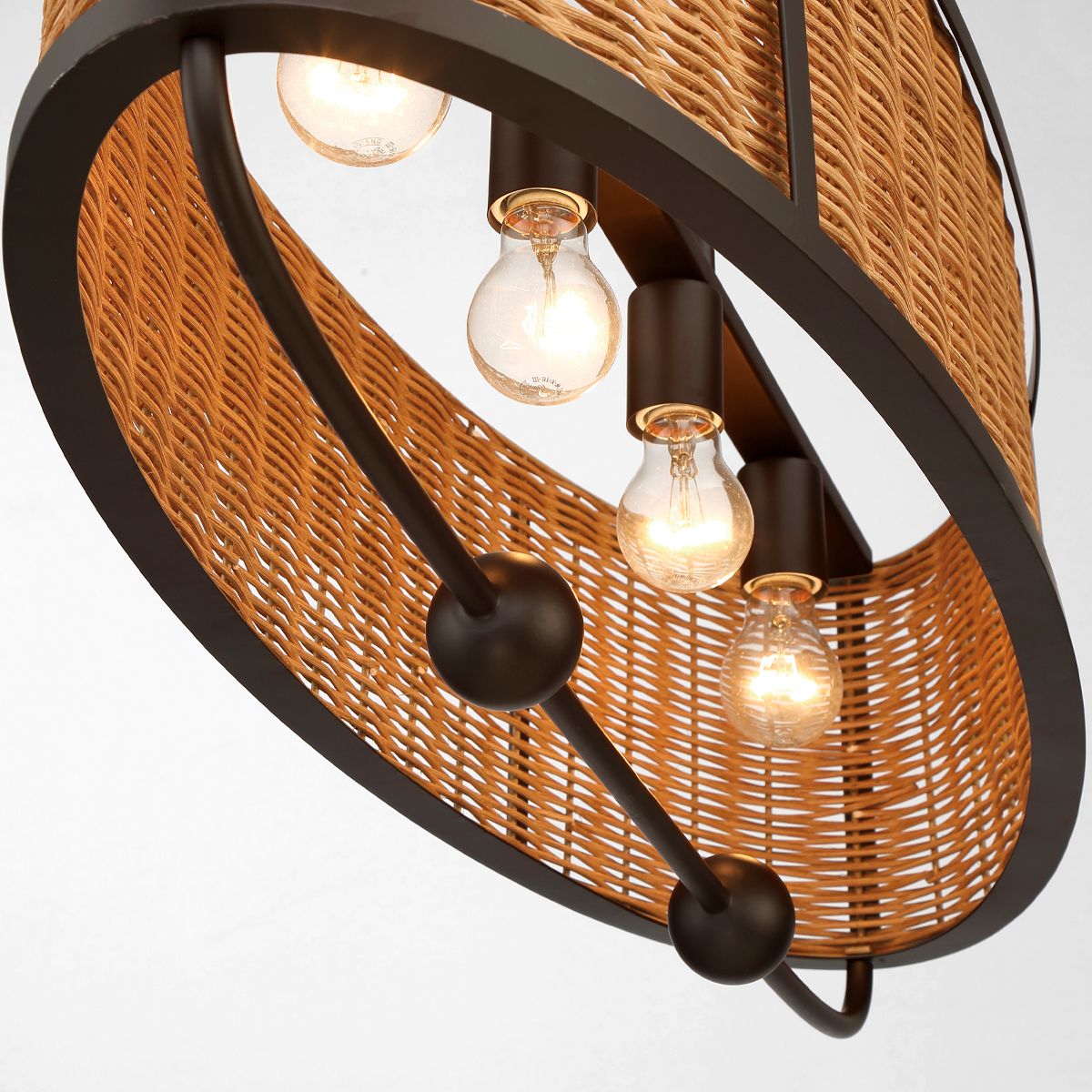 Image 2 Eurofase Comparelli 12 In. x 32 In. 4 Light Chandelier in Dark Bronze more views