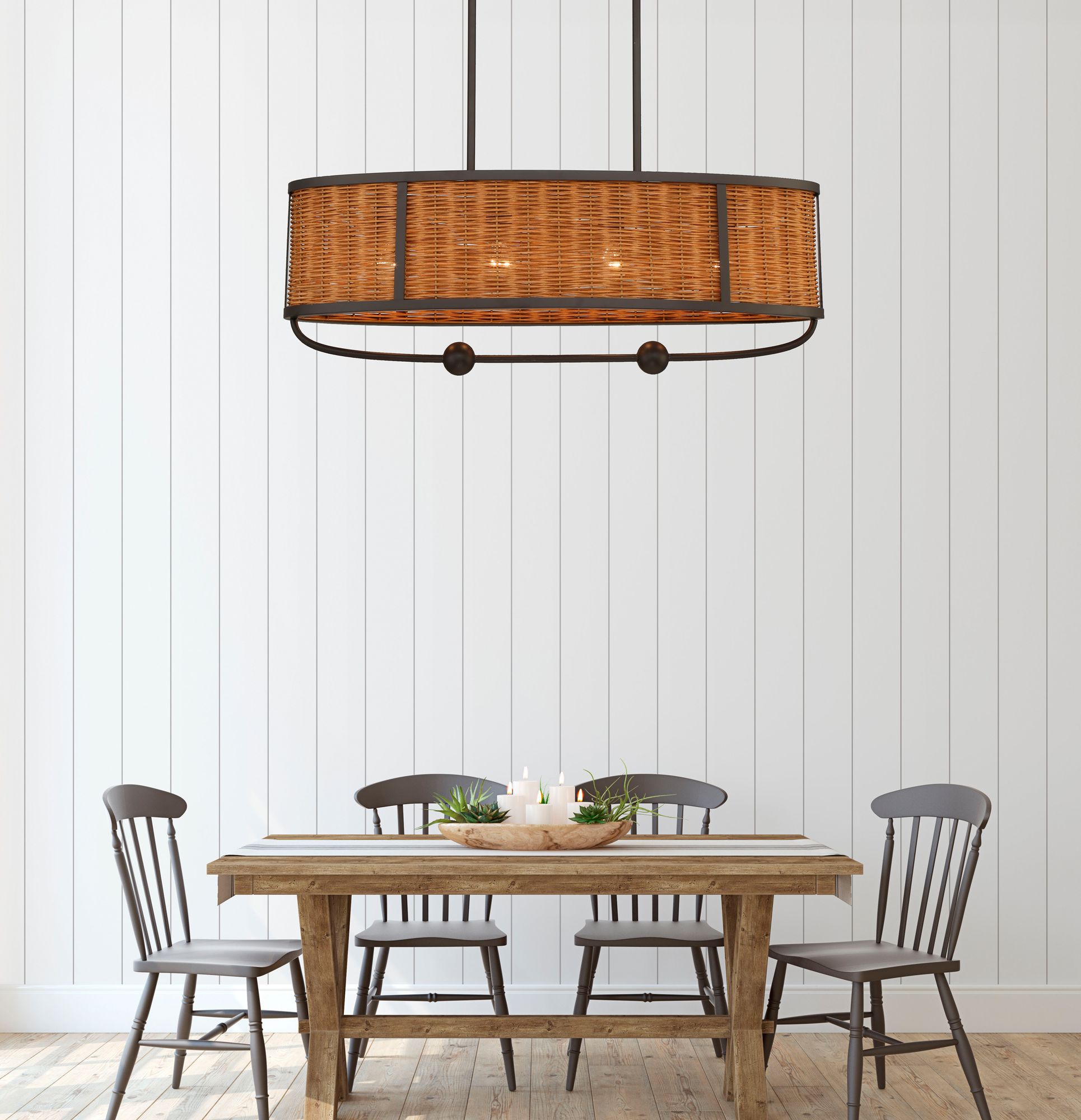 Image 4 Eurofase Comparelli 12 In. x 32 In. 4 Light Chandelier in Dark Bronze more views