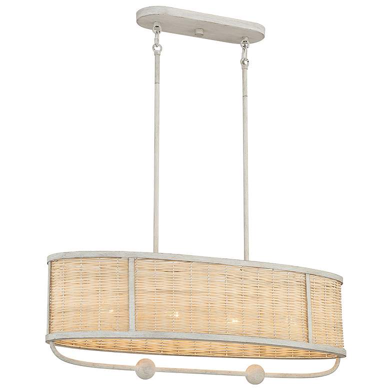 Image 1 Eurofase Comparelli 12 In. x 32 In. 4 Light Chandelier in Off White