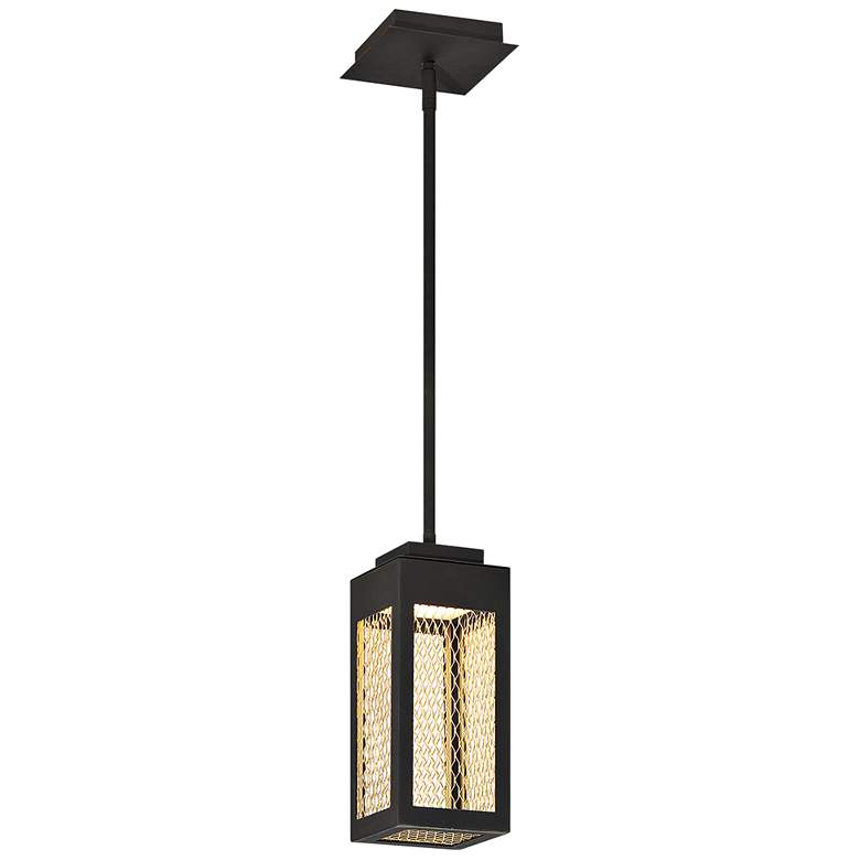 Image 2 Eurofase Coop 4 3/4"W Black and Gold LED Mini Pendant Light