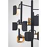 3_Eurofase Cornice, Chandelier, 12-Light, 42", Gold-Black Mix, White Glass more views