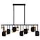 Eurofase Cornice, Chandelier, 14-Light, 60", Gold-Black Mix, White Glass