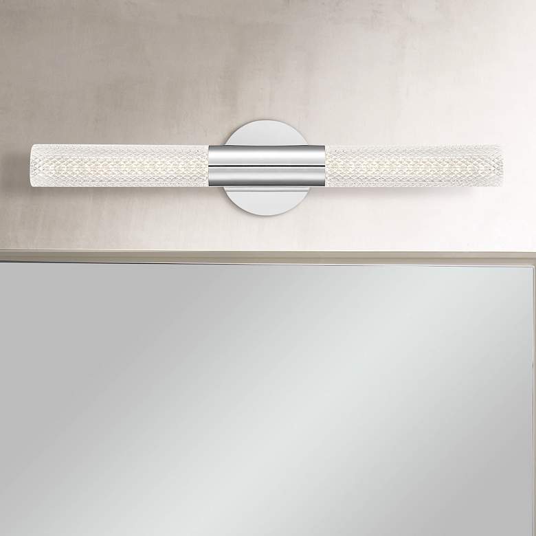 Image 1 Eurofase Crossley 26 1/2" High Chrome LED Wall Sconce