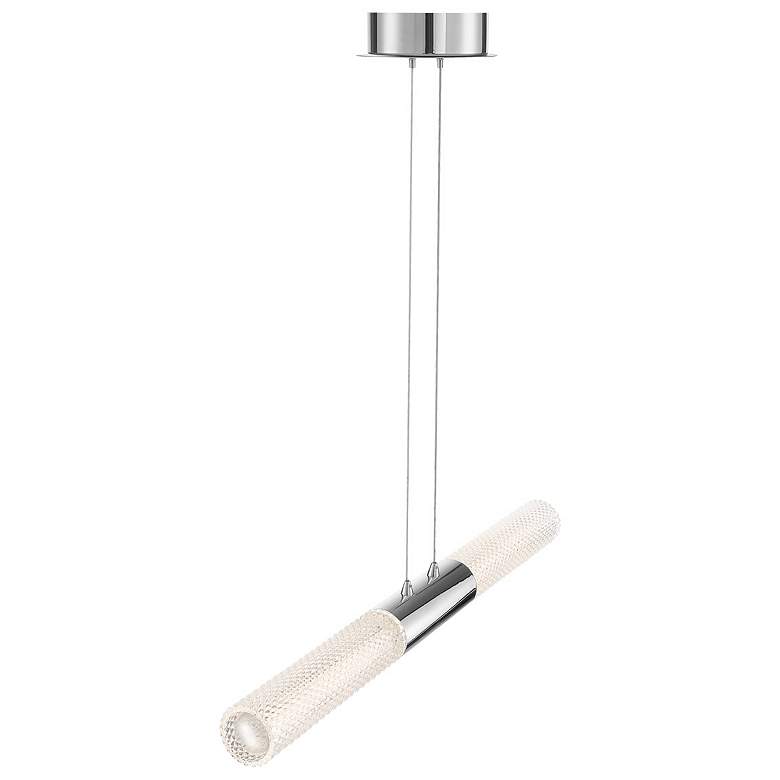 Image 3 Eurofase Crossley 3 In. x 26.50 In. Integrated LED Pendant in Chrome more views