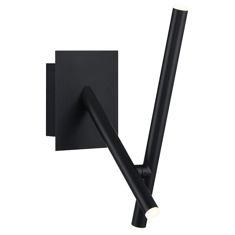 Image 1 Eurofase Crossroads 12.75 In. x 4.75 In. Integrated LED Semi Flush in Black