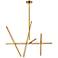 Eurofase Crossroads 47"W Brass 10-Light LED Pendant Light