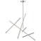 Eurofase Crossroads 47"W Nickel 10-Light LED Pendant Light