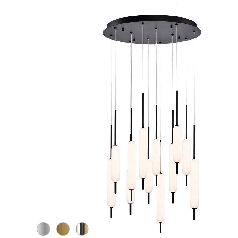 Image 1 Eurofase Cumberland 21.75 In. x 22 In. Integrated LED Chandelier in Black