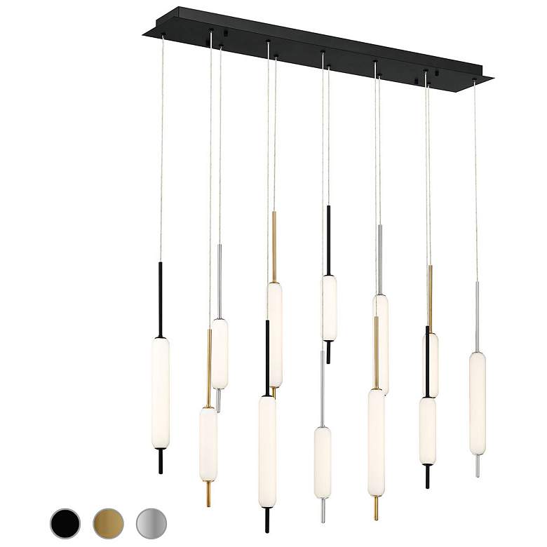 Image 1 Eurofase Cumberland 21.75 In. x 7.25 In. Integrated LED Chandelier in Black