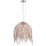 3_Eurofase Danza 20" Wide Chrome and Cognac Crystal Pendant Light more views