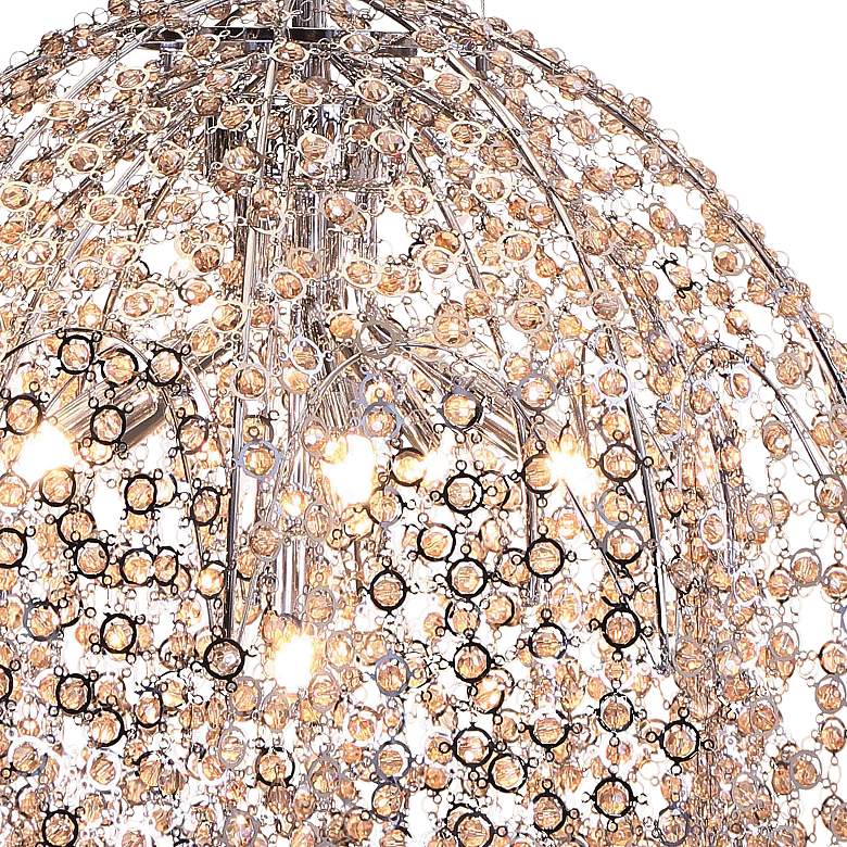Image 4 Eurofase Danza 20" Wide Chrome and Cognac Crystal Pendant Light more views