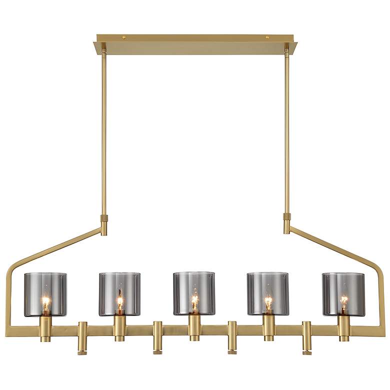 Image 1 Eurofase Decato 5 Light Chandelier in Brushed Gold