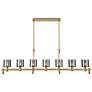 1_Eurofase Decato 56 1/4" Wide 7-Light Brushed Gold Linear Chandelier