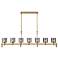 Eurofase Decato 56 1/4" Wide 7-Light Brushed Gold Linear Chandelier