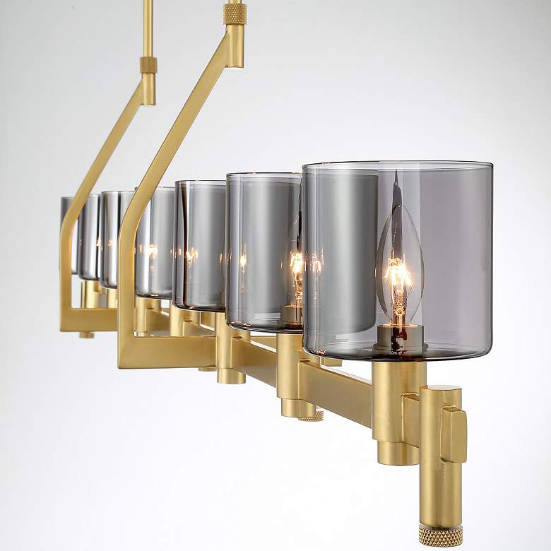 Image 2 Eurofase Decato 56 1/4" Wide 7-Light Brushed Gold Linear Chandelier more views