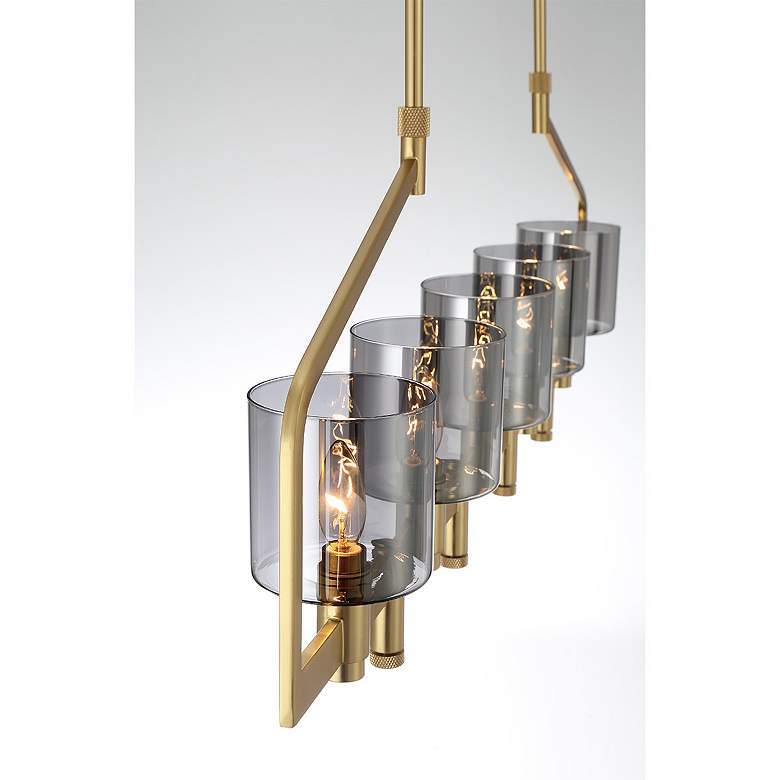 Image 3 Eurofase Decato 56 1/4" Wide 7-Light Brushed Gold Linear Chandelier more views
