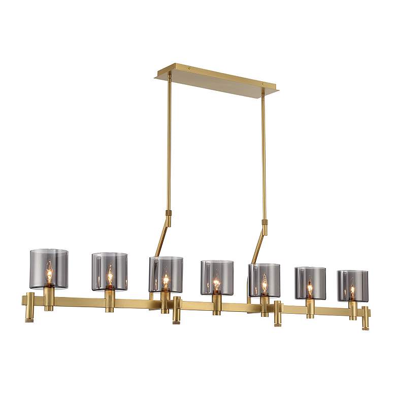 Image 4 Eurofase Decato 56 1/4" Wide 7-Light Brushed Gold Linear Chandelier more views