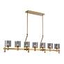 4_Eurofase Decato 56 1/4" Wide 7-Light Brushed Gold Linear Chandelier more views