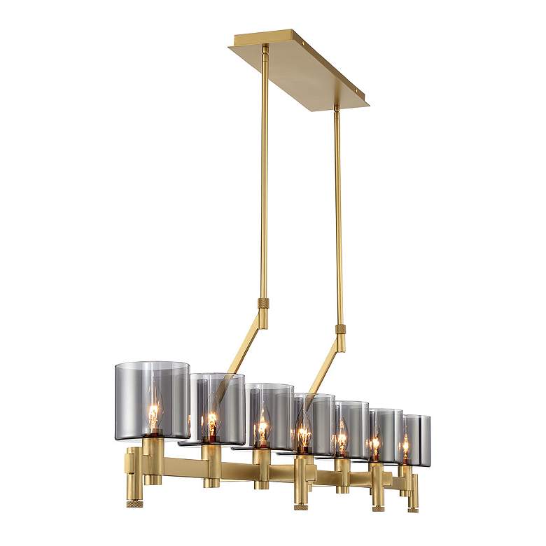 Image 5 Eurofase Decato 56 1/4" Wide 7-Light Brushed Gold Linear Chandelier more views