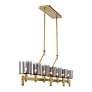 5_Eurofase Decato 56 1/4" Wide 7-Light Brushed Gold Linear Chandelier more views