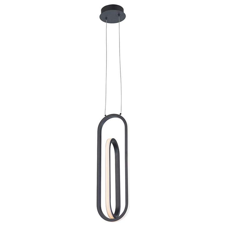 Image 1 Eurofase Demark 6 In. x 21.75 In. Pendant in Black