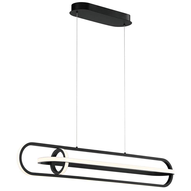 Image 1 Eurofase Demark 7 In. x 6.50 In. Integrated LED Chandelier in Black