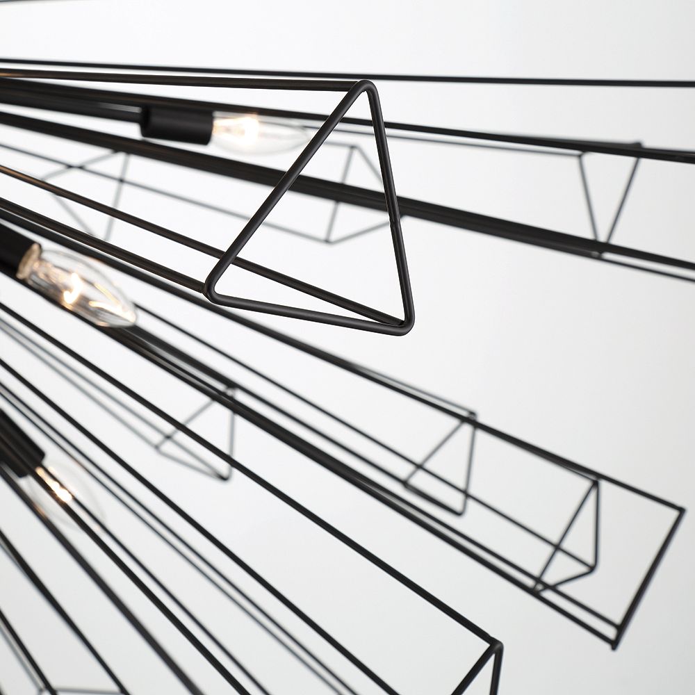 Image 3 Eurofase Dendelio 53.50 In. x 53.50 In. Chandelier in Black more views