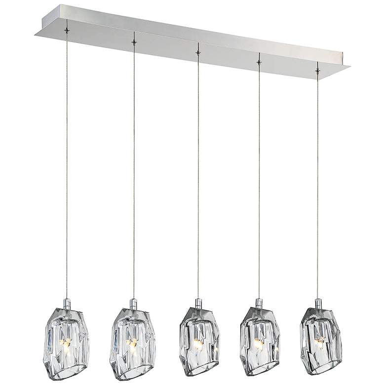 Image 1 Eurofase Diffi 32 1/4" Wide Chrome Multi Light Pendant