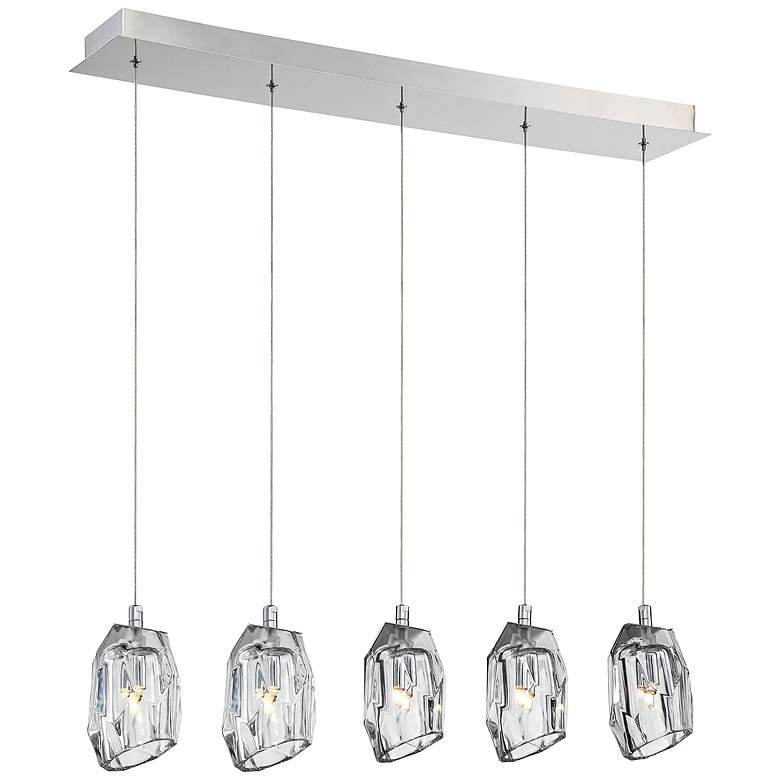 Image 1 Eurofase Diffi 32 1/4 inch Wide Chrome Multi Light Pendant