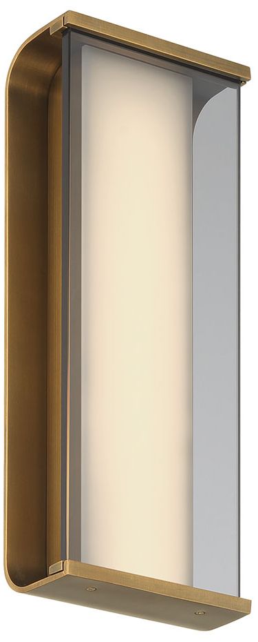 Image 3 Eurofase Dulton 14" Integrated LED Outdoor Wall Sconce in Antique Brass more views