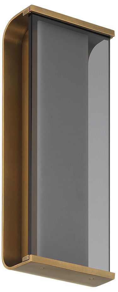 Image 4 Eurofase Dulton 14" Integrated LED Outdoor Wall Sconce in Antique Brass more views