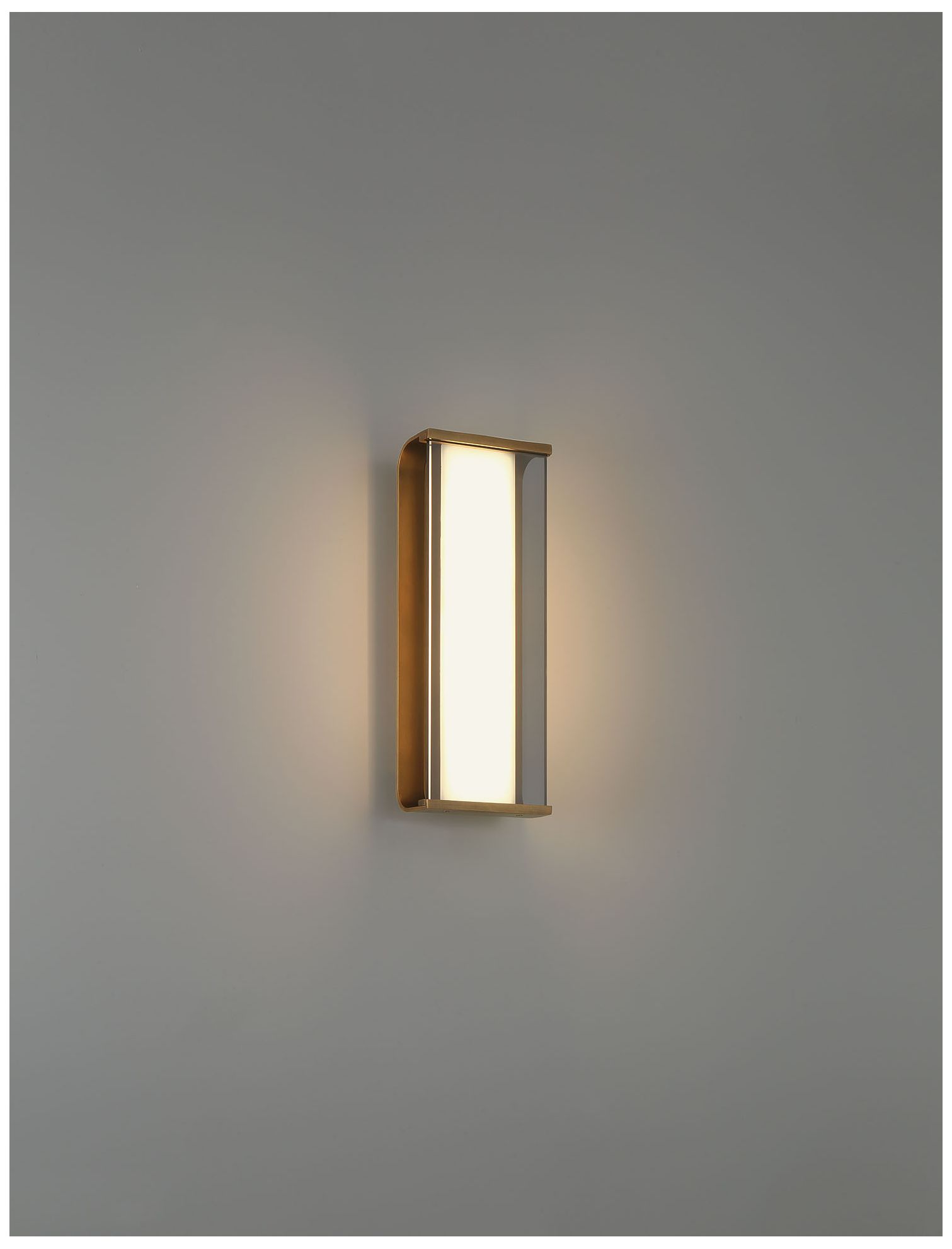 Image 7 Eurofase Dulton 14" Integrated LED Outdoor Wall Sconce in Antique Brass more views