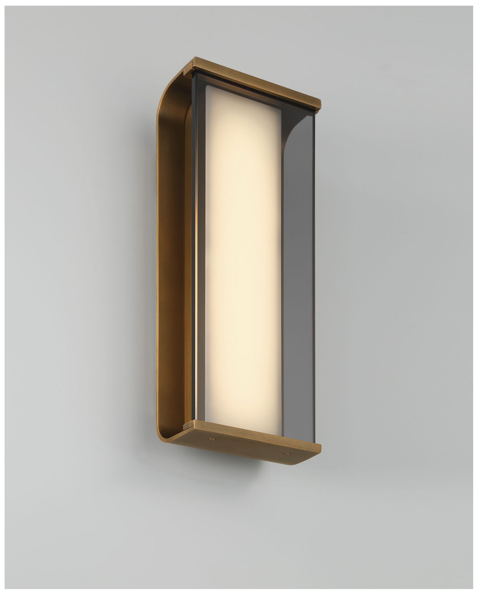 Eurofase Dulton 14" Integrated LED Outdoor Wall Sconce in Antique Brass