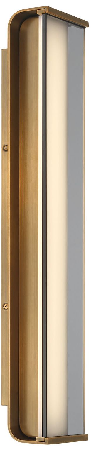 Image 4 Eurofase Dulton 24" Integrated LED Outdoor Wall Sconce in Antique Brass more views