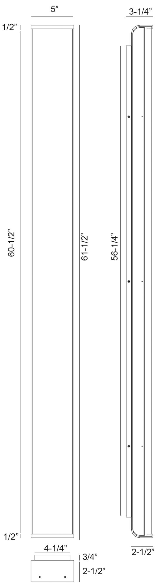 Image 7 Eurofase Dulton 62" Integrated LED Outdoor Wall Sconce in Antique Brass more views