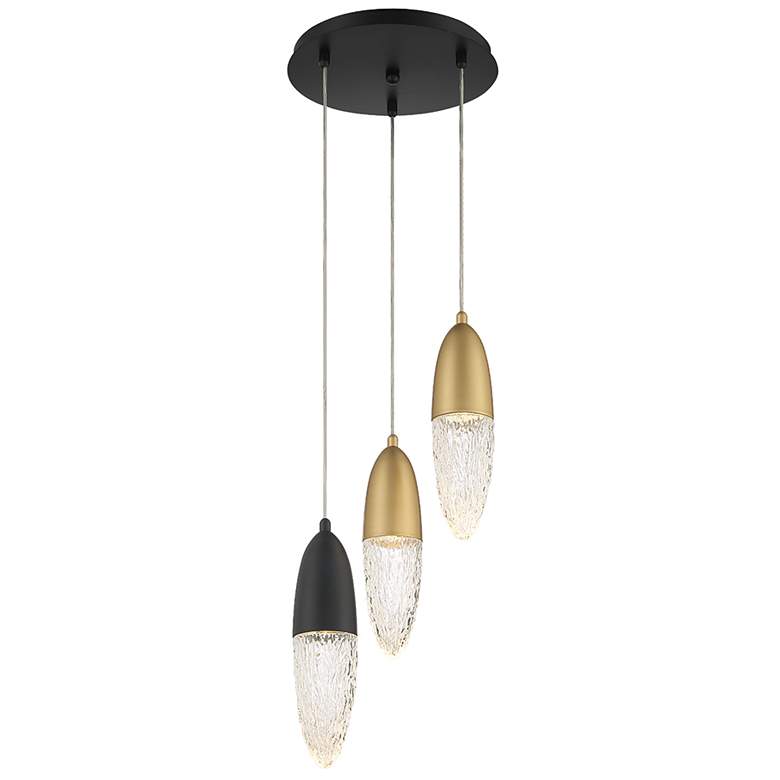 Image 1 Eurofase Ecrou 12.25 In. x 12.25 In. Chandelier in Black/Gold