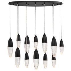 Eurofase Ecrou 16 In. x 14 In. Chandelier in Black