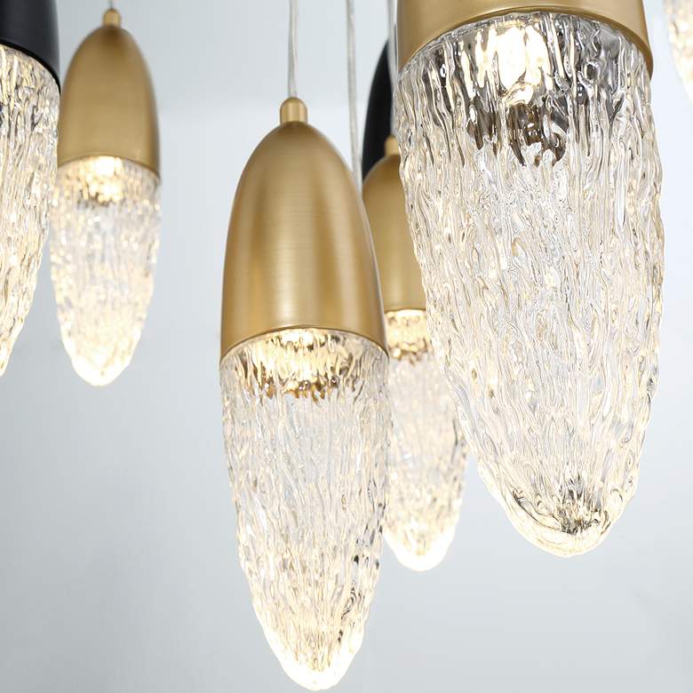 Image 2 Eurofase Ecrou 24 In. x 29.50 In. Chandelier in Black/Gold more views