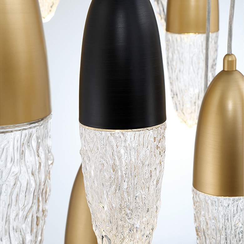 Image 4 Eurofase Ecrou 24 In. x 29.50 In. Chandelier in Black/Gold more views