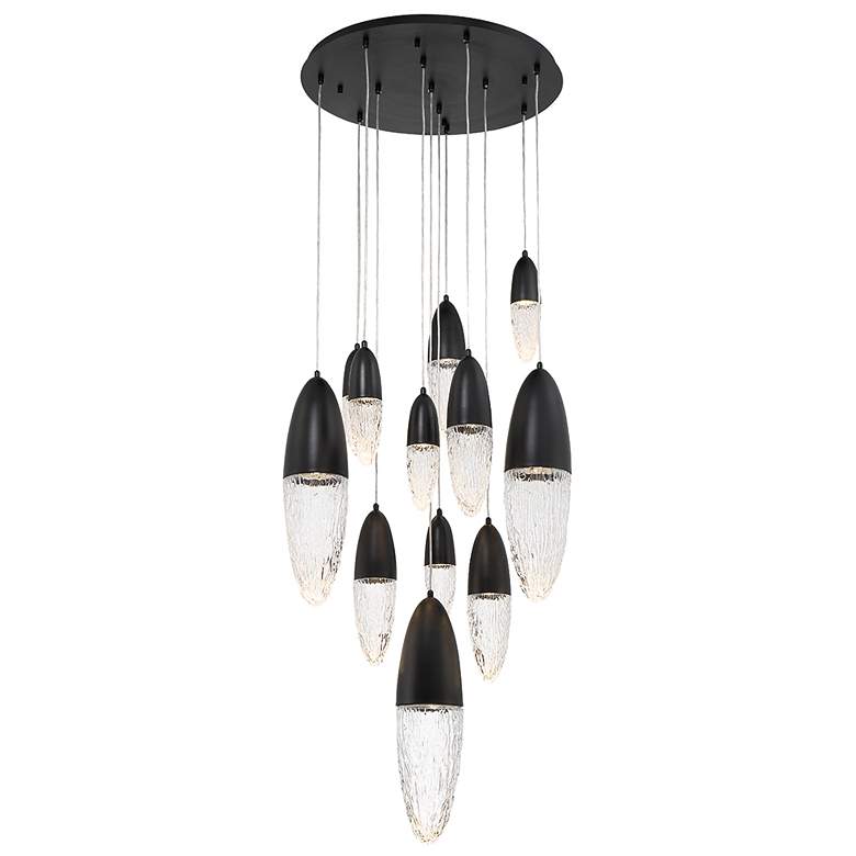 Image 1 Eurofase Ecrou 24 In. x 29.50 In. Chandelier in Black