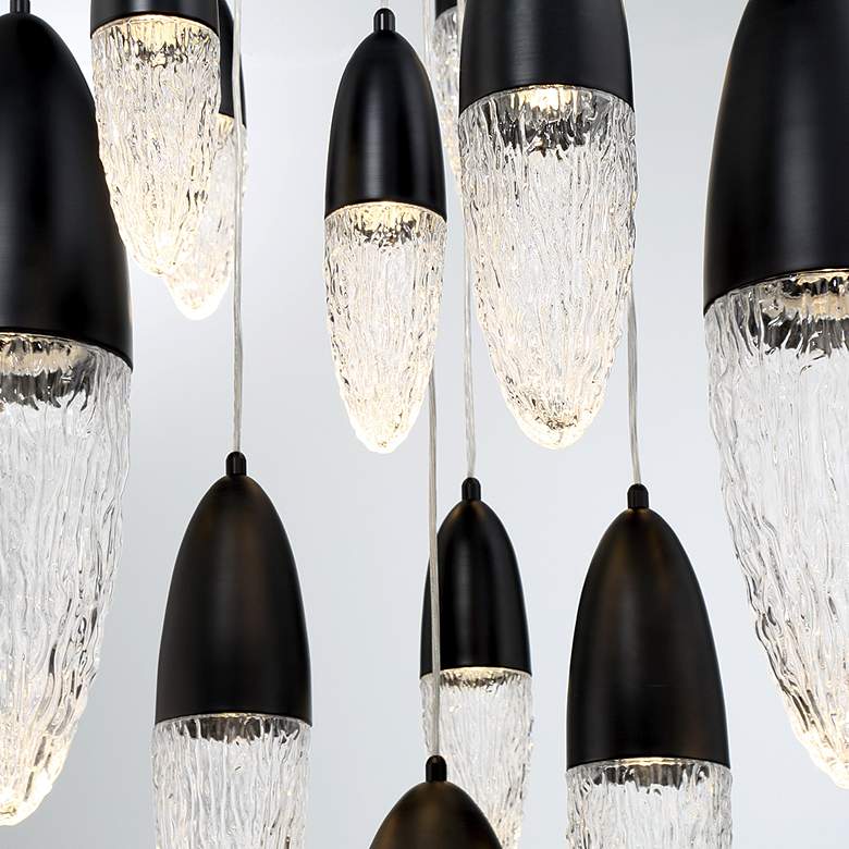 Image 2 Eurofase Ecrou 24 In. x 29.50 In. Chandelier in Black more views