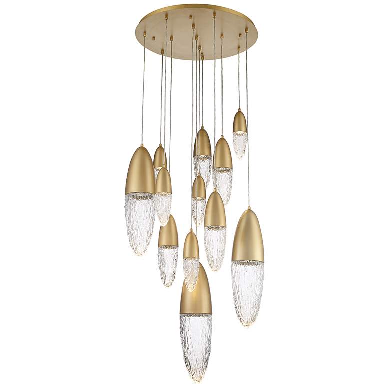 Image 1 Eurofase Ecrou 24 In. x 29.50 In. Chandelier in Gold