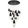 Eurofase Ecrou 24 In. x 39.75 In. Chandelier in Black
