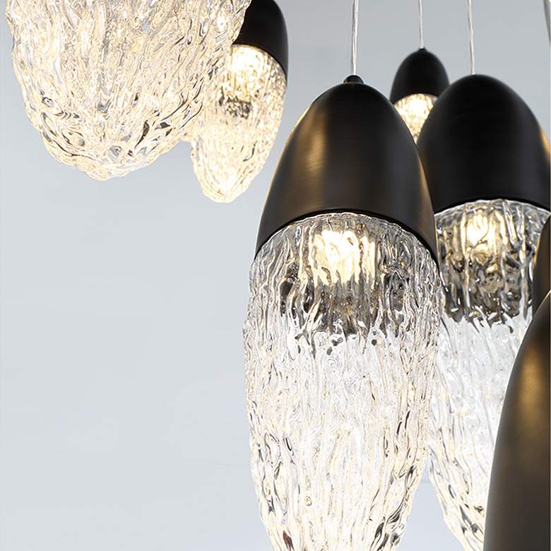 Image 3 Eurofase Ecrou 24 In. x 39.75 In. Chandelier in Black more views