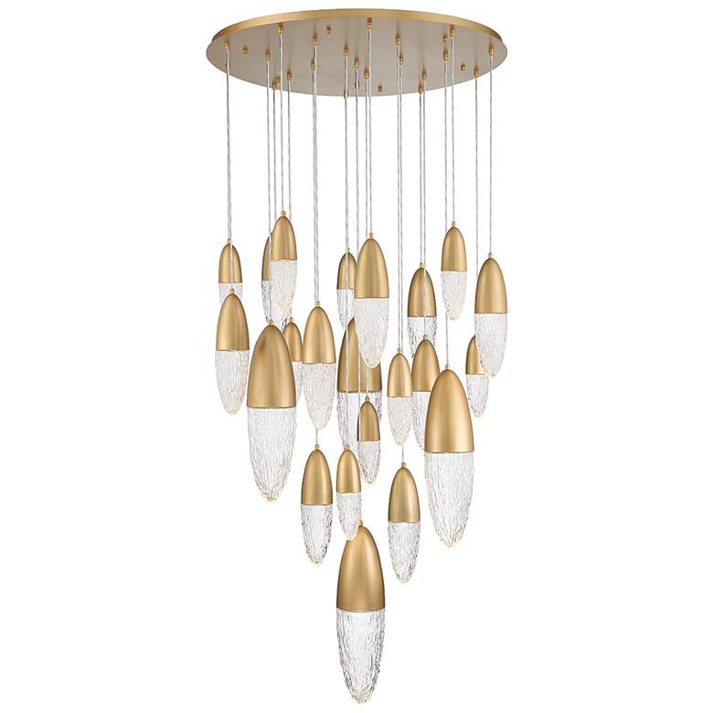 Image 1 Eurofase Ecrou 24 In. x 39.75 In. Chandelier in Gold