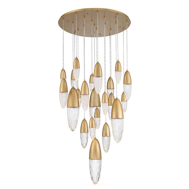 Image 2 Eurofase Ecrou 24 In. x 39.75 In. Chandelier in Gold more views