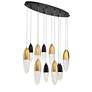 2_Eurofase Ecrou 44" Wide Black and Gold 12-Light Chandelier more views