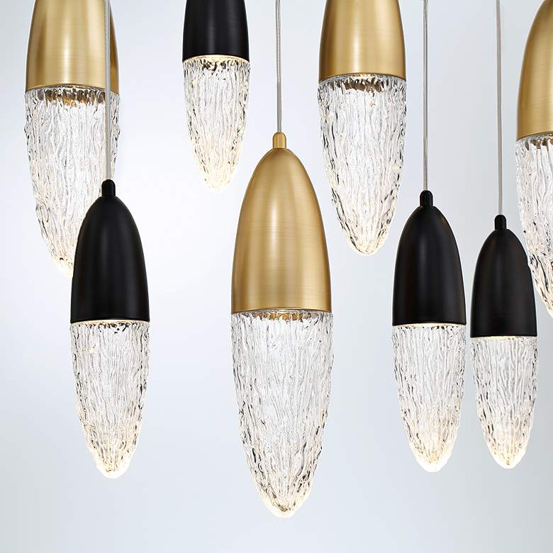 Image 3 Eurofase Ecrou 44" Wide Black and Gold 12-Light Chandelier more views